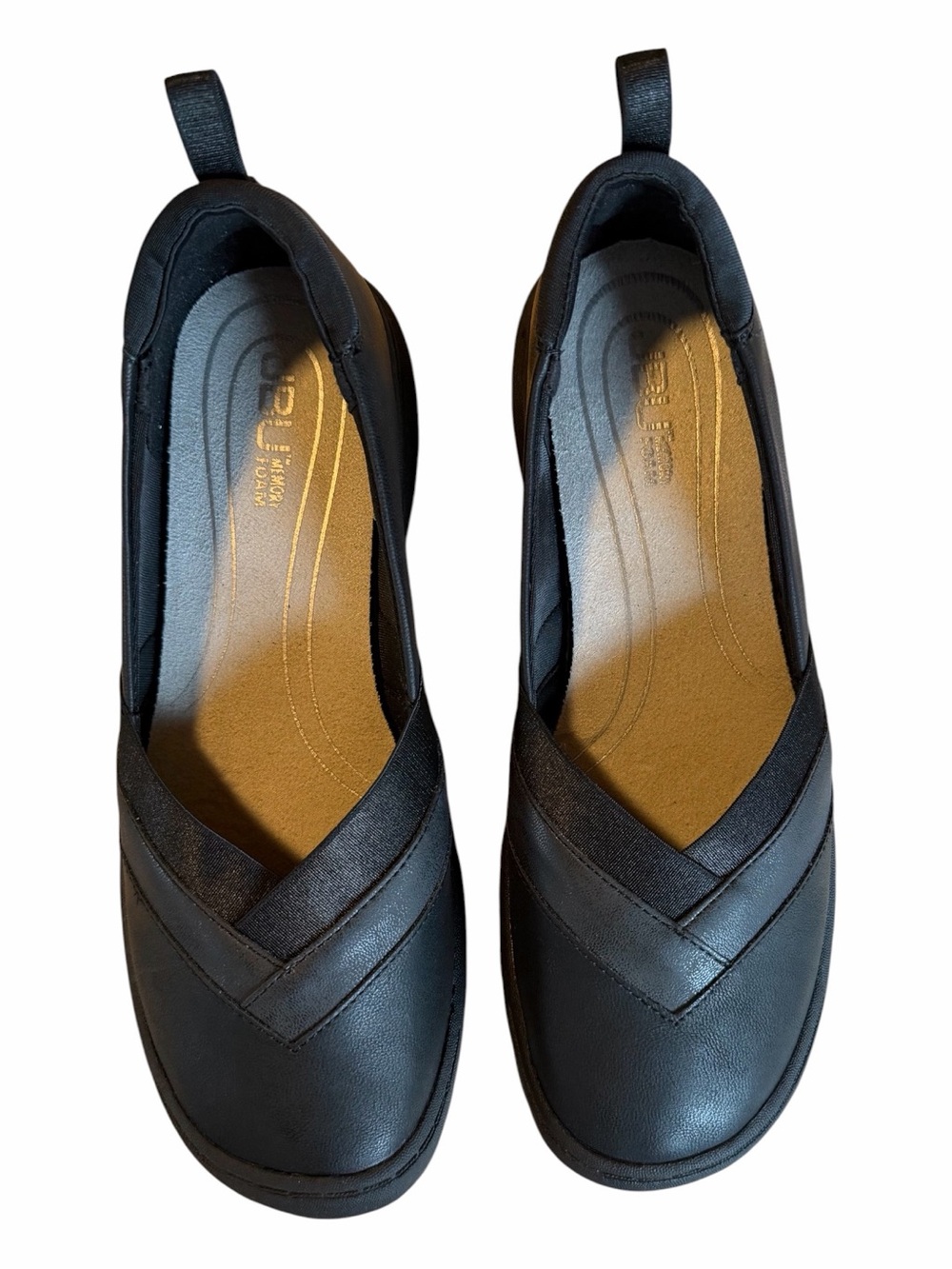 JBU Black Salma Slip-On Women's Flats with Crossover Detail Size 9